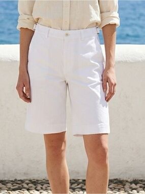 Banana Republic White Bermuda Shorts with Belt Loops